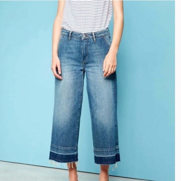 Anthropologie Reiko Jean Wide Cropped Size 27 - Picture 1 of 12